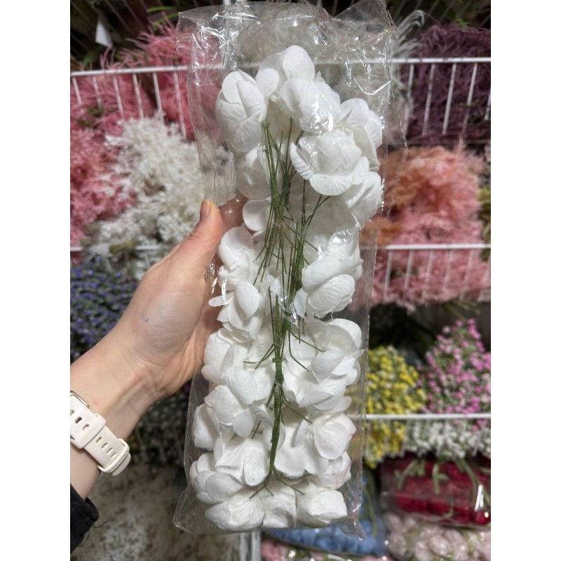 Півонії на ніжці білі 36 шт