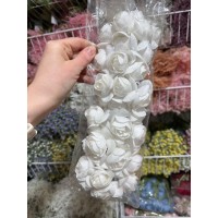 Пионы на ножке белые 36 шт