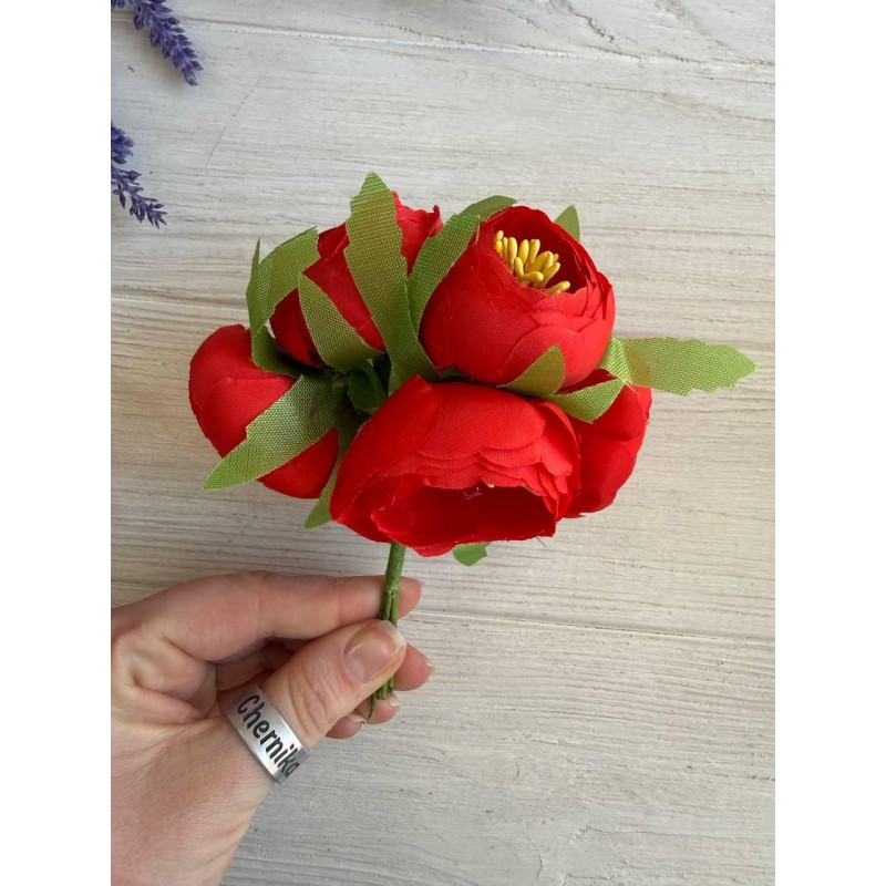 Ранункулюс букет, червоний 30 шт.