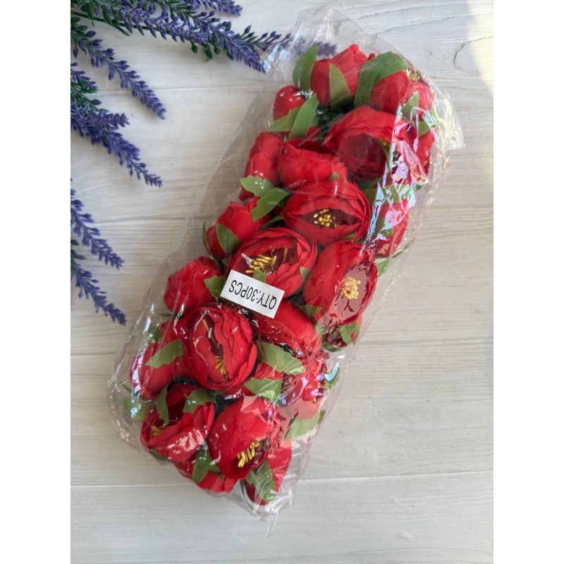 Ранункулюс букет, червоний 30 шт.