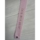Стрічка мішковина " Just for you D30338 " рожева  2.5 см бордо # 9 метрів