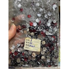 Серединка  " Кругла у стразах" 8 мм червона 1000 шт.