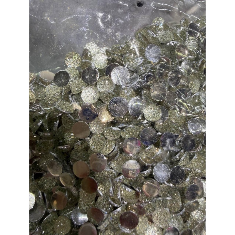 Серединка  " Кругла у стразах дрібна " біла 1000 шт.