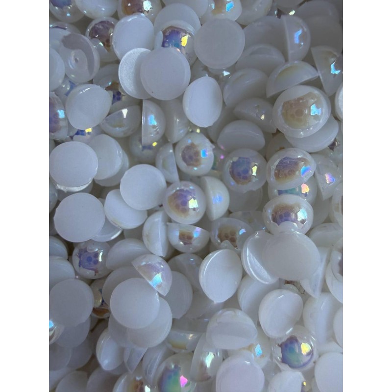 Напівперлини 5 мм  перламутр АВ білі  74 грами