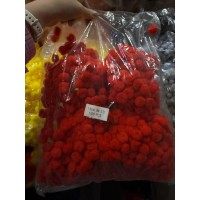 Помпоны нейлоновые 1,8 см красные 1000 шт