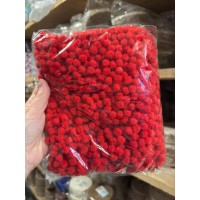 Помпоны нейлоновые 1,0 см красные 1000 шт