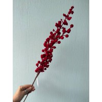 Гілочка оксамитова з ягодами 30731 червона  1 шт