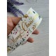 Репс  " Merry Christmas 30366 "  золотая надпись 4 см 18 метров