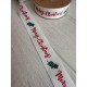 Репс  " Merry Christmas + веточка 30352 " 2,5 см  22,5 метра