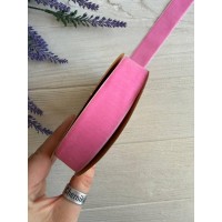Стрічка оксамитова 2,5 см " 22125 " рожева #08 10 ярдів