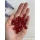 Бусины круглые " Хрустальные "    10 мм ,  бордовые     500 грамм