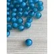 Бусины круглые "  Конфетки "    8 мм ,   ярко голубые       500 грамм