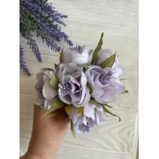 Пионы на ножке  букет ,  лавандовые    30 шт