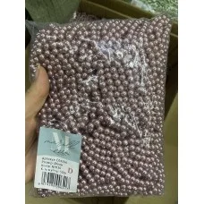 Бусины Жемчуг  на нитке  " Люкс "      6 мм  пыльная роза    500 грам