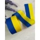 Стрічка "Прапор України" жовто - синя 5 см РУЛОН 22.5 метри