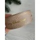 Репс  " Merry Christmas со звездочками  "  2,5 см имбирный       рулон 22.5 метра