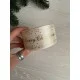 Атлас "  Merry Christmas со звездочками "  4 см  бежевый       рулон 22.5 метра