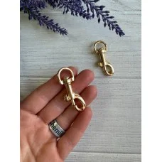 Карабін "  Люкс  4,5 * 1,6 см   " золото  1 шт