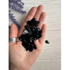 Кабошон " Капля пришиваня  13*8  " черный  50 шт