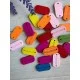 Бірки дерев'яні прямокутні " Handmade " кольорові  20 шт