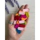 Бірки дерев'яні прямокутні " Handmade " кольорові  20 шт