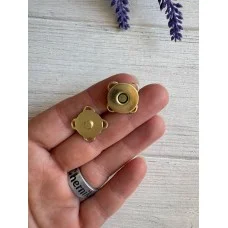 Кнопка магніт  пришивна 14 мм № 2,  світле золото 1 шт