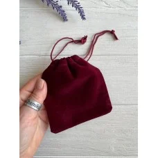 Мешочки велюровые 10*12 см, бордово малиновые 50 шт