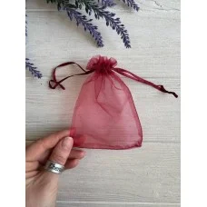 Мешочки из органзы 9*12 см  ,бордовые  100 шт