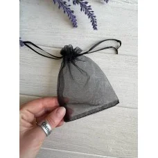 Мешочки из органзы 9*12 см  , черные  100 шт